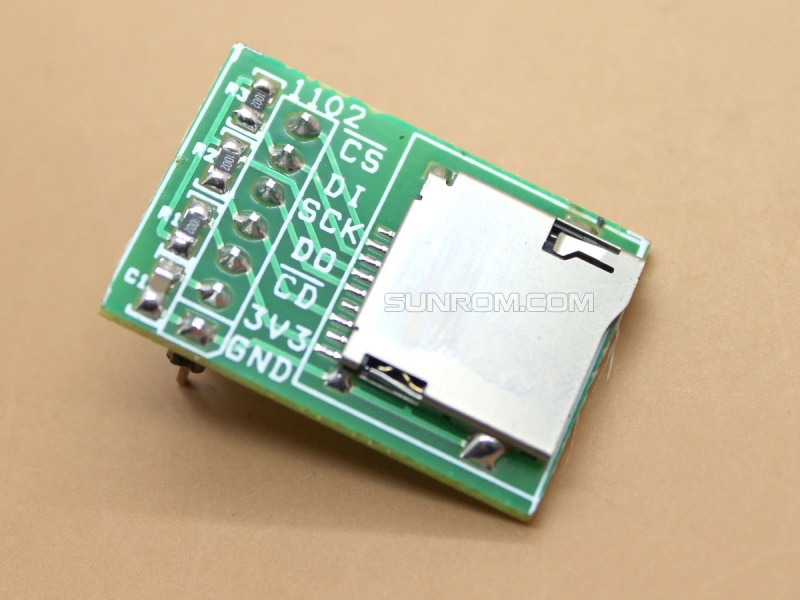 Micro SD Memory Card interface for 3V MCU [1102] Sunrom Electronics