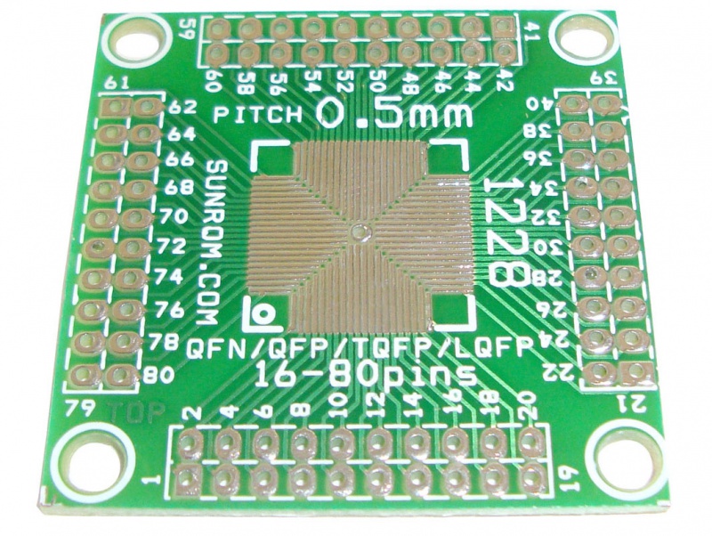 Quad Ics Mm Pitch Pins Lqfp Tqfp Qfn Qfp Adapter