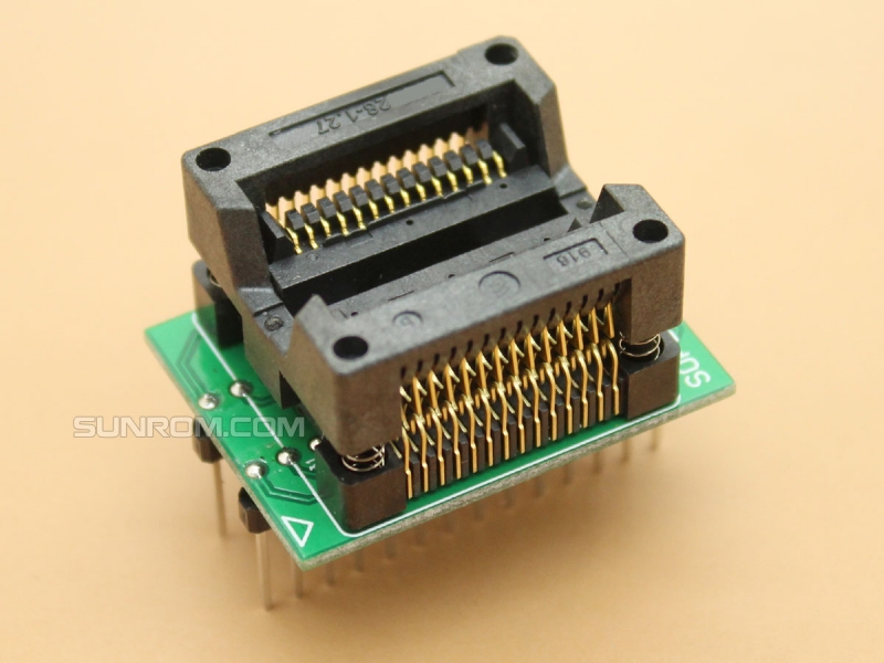 Soic28 127mm Body 75mm Zif Socket 4590 Sunrom Electronics