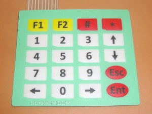 Matrix Keypad 5x4, Membrane type, Self Adhesive