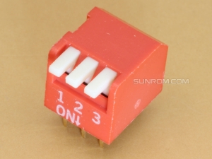 3 Way 2.54MM DIP switch R/A Piano Type