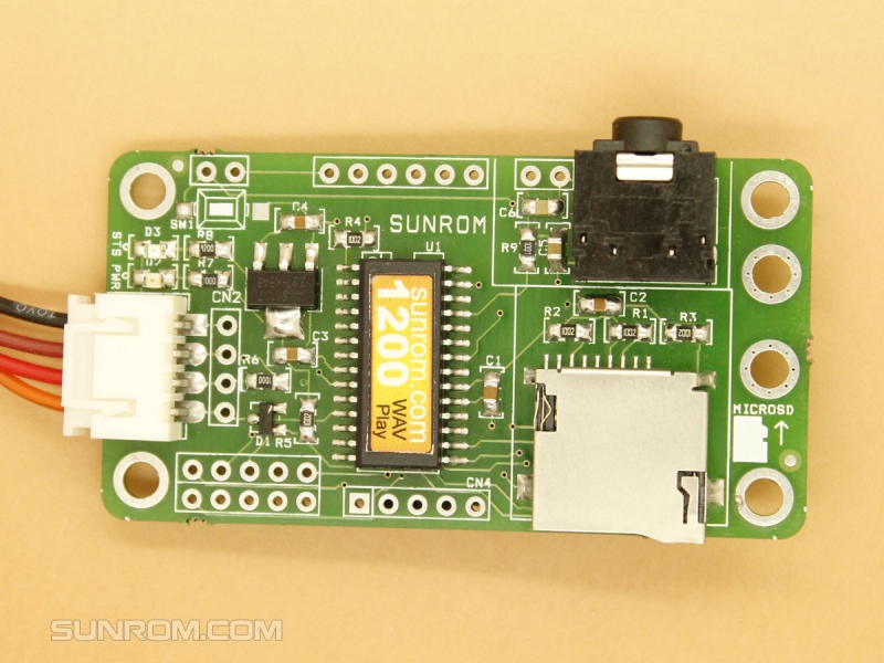 Wav Audio Player from SD Card [1200] : Sunrom Electronics/Technologies