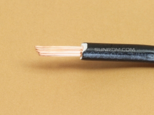 Black 1.5 Sq. mm Copper Wire - Insulated PVC Cable - 1 Meter