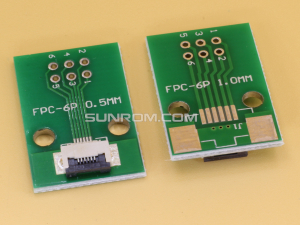 6P PCB with 0.5mm FFC Connector Soldered