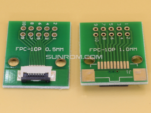 10P PCB with 0.5mm FFC Connector Soldered