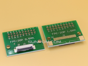 20P PCB with 0.5mm FFC Connector Soldered