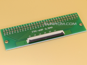 60P PCB with 0.5mm FFC Connector Soldered