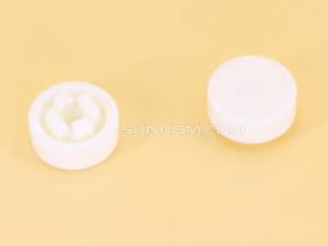 White Cap R8 Square Stem 2.4mm for Switches 6x6x7.3mm