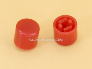 Red Cap R6.7 Square Stem 2.4mm for Switches 6x6x7.3mm