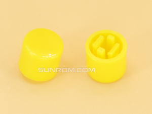 Yellow Cap R6.7 Square Stem 2.4mm for Switches 6x6x7.3mm