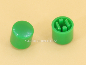 Green Cap R6.7 Square Stem 2.4mm for Switches 6x6x7.3mm