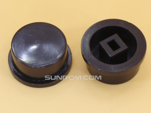 Black Cap rectangle stem 3x2mm for Push Switches 5.8-7-8-8.5mm