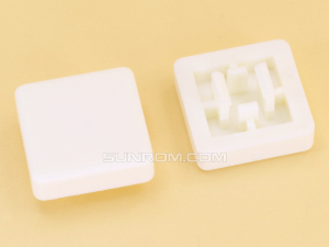 White Cap S12 Square Stem 3.8mm for Switches 12x12x7.3mm