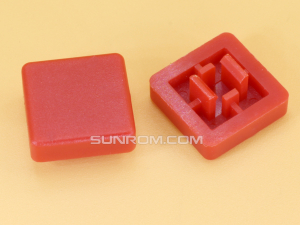 Red Cap S12 Square Stem 3.8mm for Switches 12x12x7.3mm
