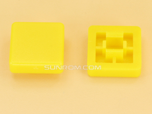Yellow Cap S12 Square Stem 3.8mm for Switches 12x12x7.3mm