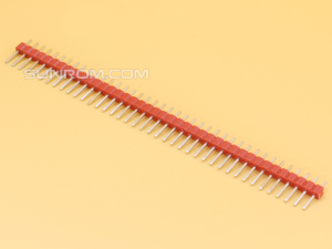 2.54mm 40x1 Red Male Straight Header Strip Height 11mm