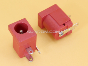 DC Socket Red for 5.5x2.1mm DC Pins