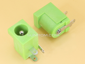 DC Socket Green for 5.5x2.5mm DC Pins