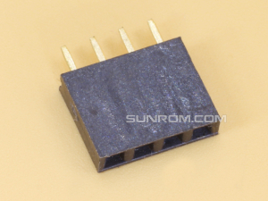 1x4 2.54mm Female Straight Single Row Header Strip