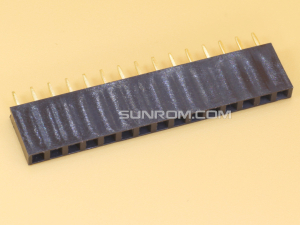 1x15 2.54mm Female Straight Single Row Header Strip