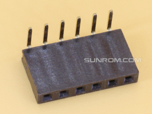 1x6 2.54mm Female Right Angle Single Row Header Strip