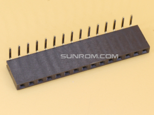 1x15 2.54mm Female Right Angle Single Row Header Strip