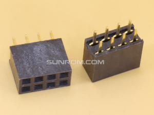 2x4 8P 2.54mm Female Straight Double Row Header Strip