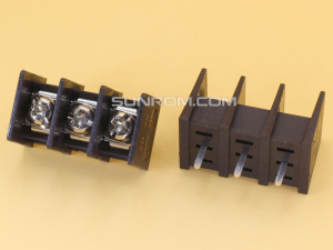 3P 7.62mm 300V 20A Barrier Terminal Block Screw M3
