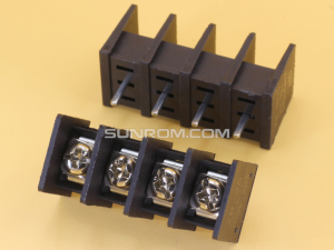 4P 7.62mm 300V 20A Barrier Terminal Block Screw M3