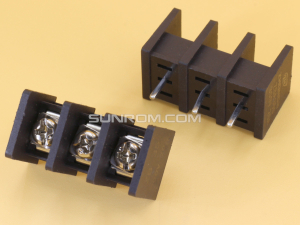 3P 8.25mm 300V 20A Barrier Terminal Block Screw M3