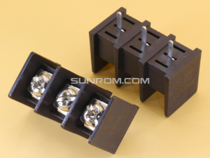 3P 9.5mm 300V 20A Barrier Terminal Block Screw M4