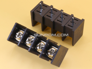 4P 9.5mm 300V 20A Barrier Terminal Block Screw M4