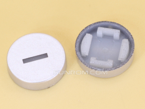 Minus Silver Cap R10 for Switch 6x6x7.2H LED