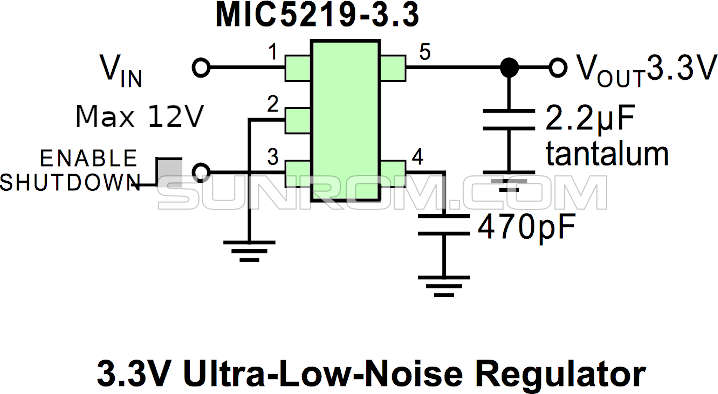 MIC5219-3.3YM5 LG33 SOT23-5 - 500 mA Peak Output LDO Regulator [5568 ...
