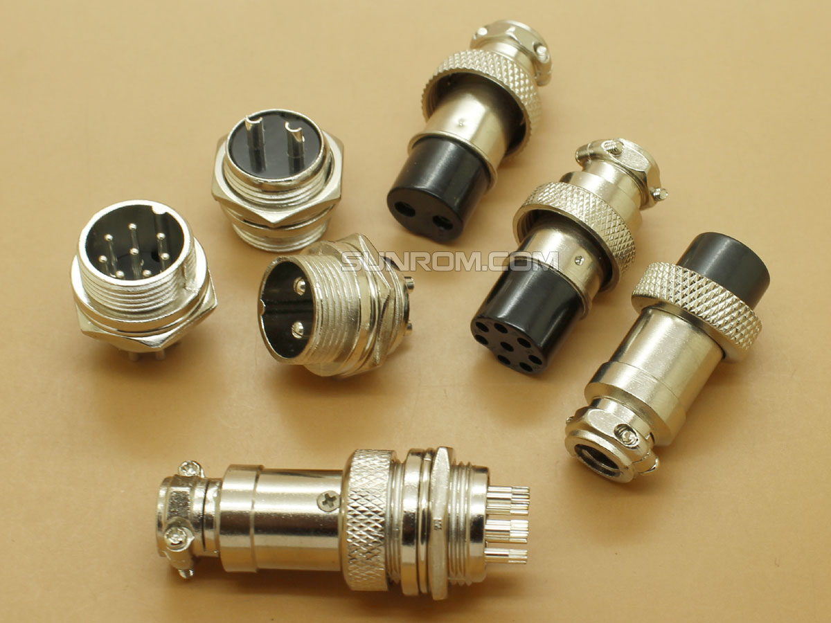 8p Metal Mini Round Shell Aviation Male And Female Circular Connectors Gx16 16mm 5600 